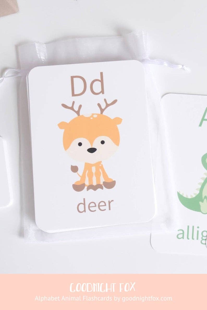GoodnightFox - Wholesale Learning Cards - Kids & Baby - Alphabet Flashcards (26 Cards)5