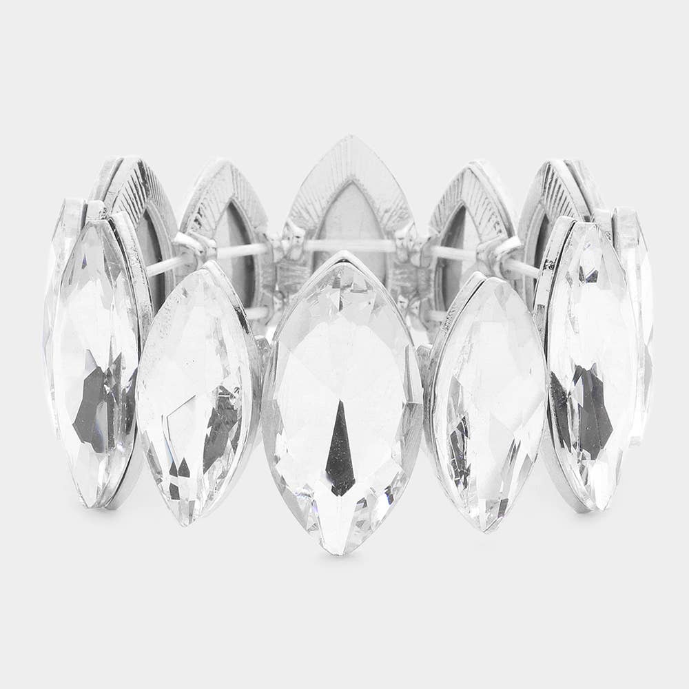 Sensibling Corp. – Pulseira de punho por atacado – Pulseira Marquise Stone Stretch para Noite4