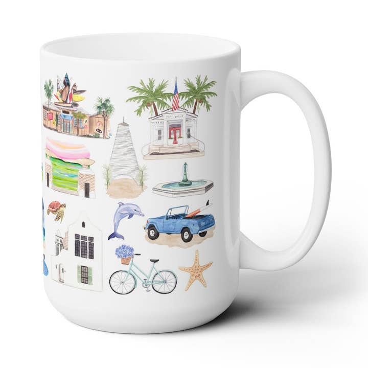The Muddy Dog - Wholesale Coffee Mug - Coastal Décor – Whimsical 30A Ceramic Mug
