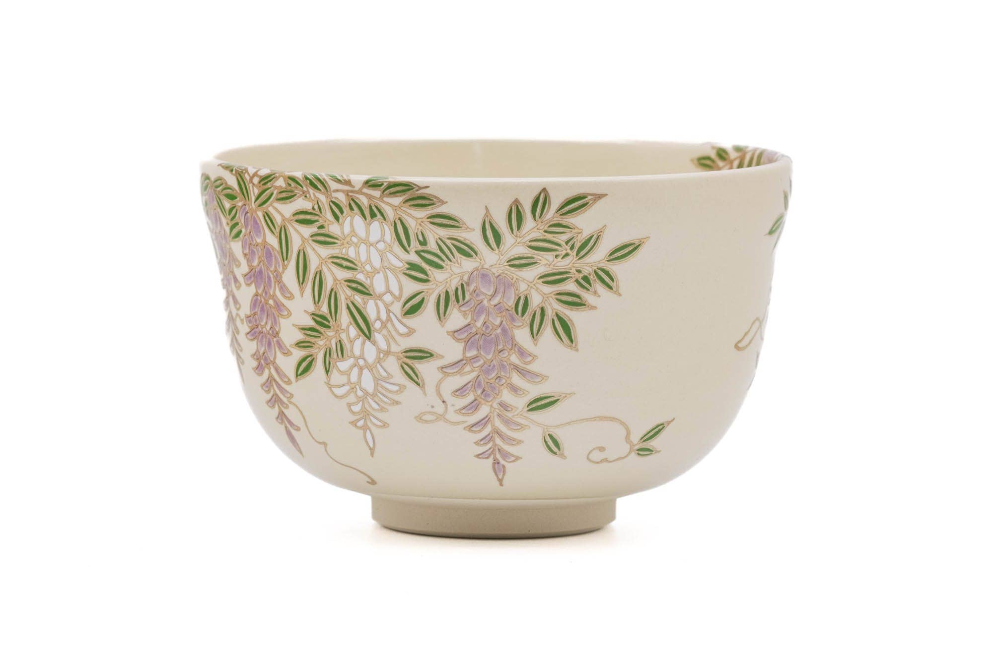 Tezumi - Wholesale Bowl - Japanese Matcha Bowl - 宮地英香 Eikō Miyaji - Purple Wisteria Kyo-yaki Chawan - 300ml2