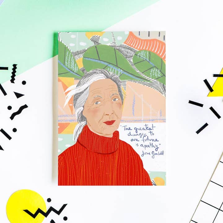 Violet Red Studio - Wholesale Everyday Greeting Card - Jane Goodall 1