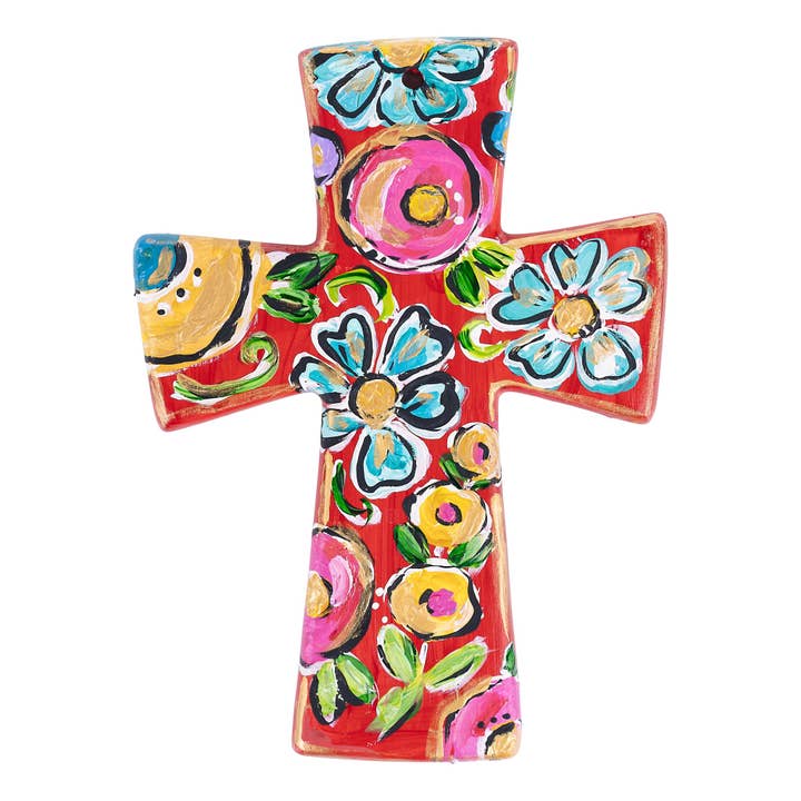 Red Floral Cross for wholesale by Glory Haus