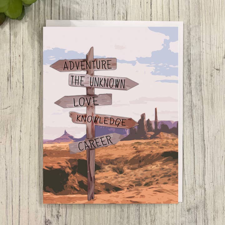 Carte de félicitations Crossroads pour la vente par Great Odin's Hellos