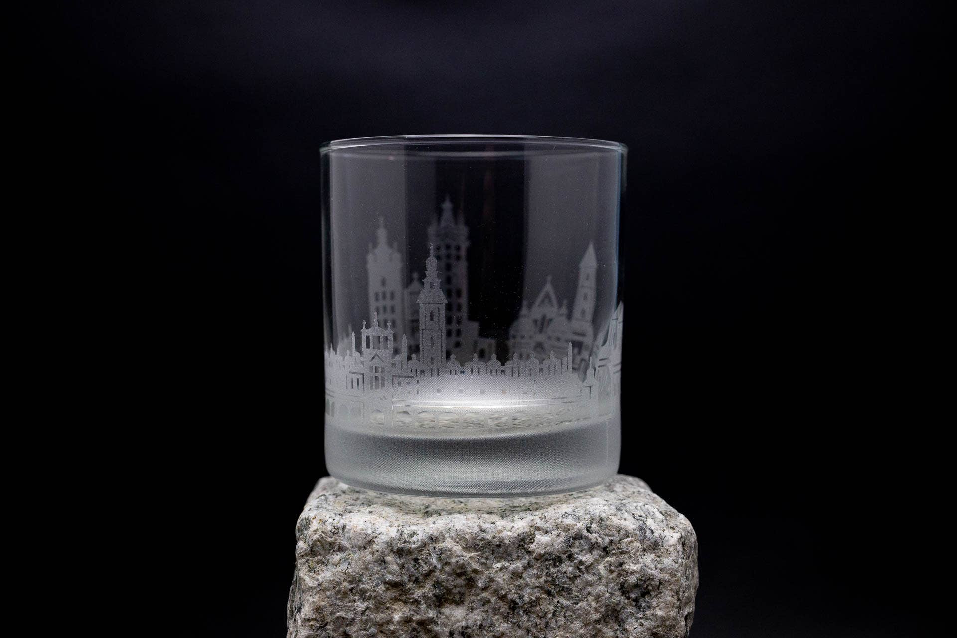 Urban & Etched - Wholesale Cocktail/Liquor Glass - Krakow, Poland Skyline Rocks Glass2