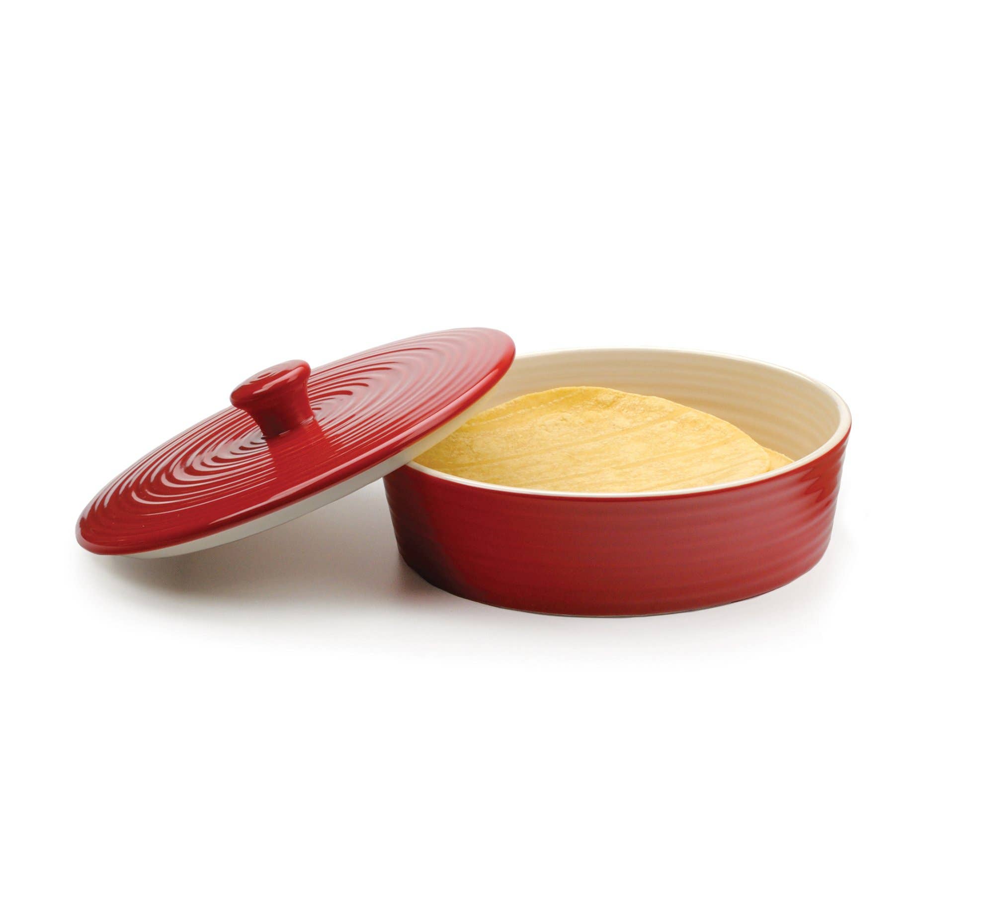 RSVP International - Wholesale Kitchen Tool/Gadget - Tortilla Warmer - 8In - Stoneware - Red2