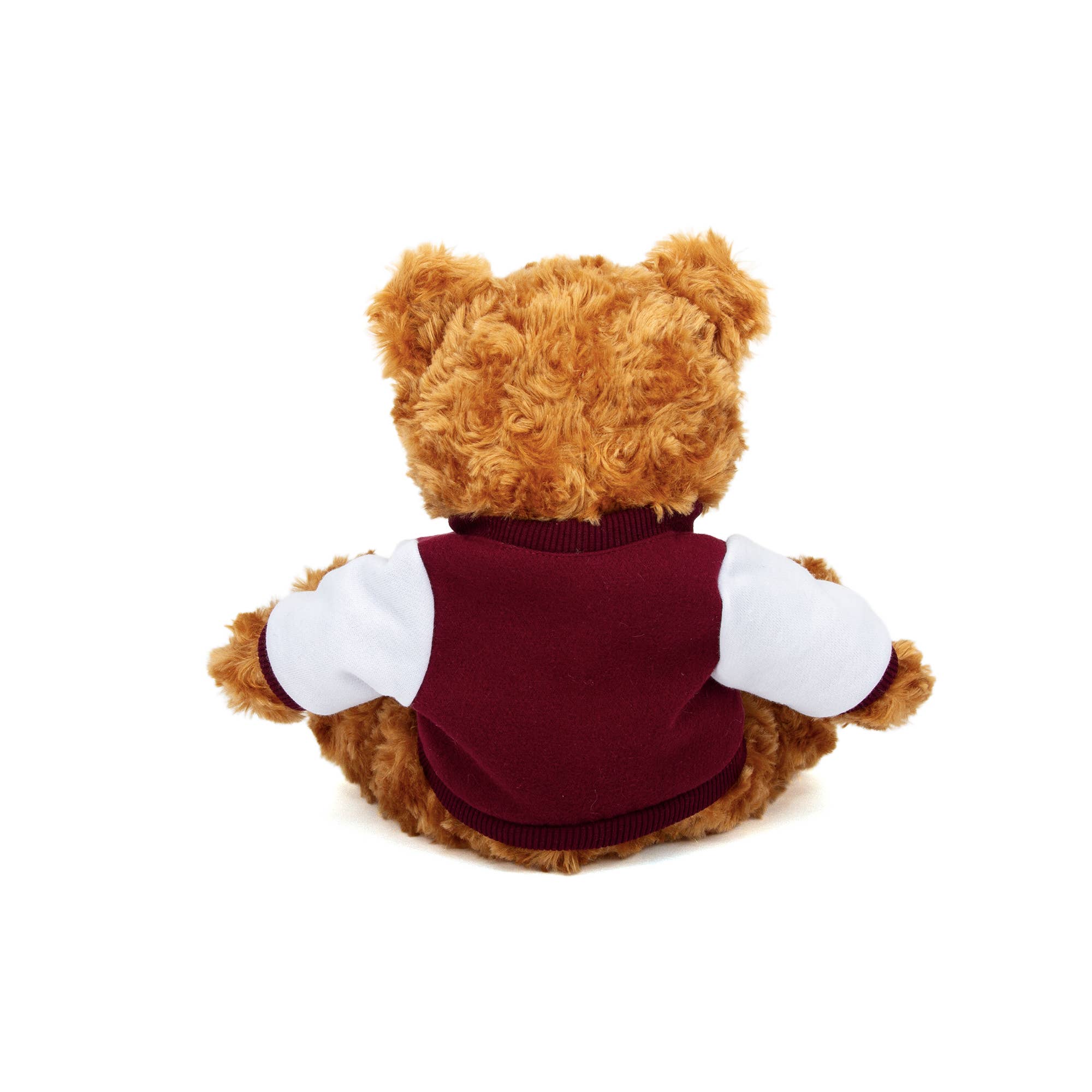 Plushland - Venta al por mayor Peluche - Niños y bebés - Oso de Peluche Mocha de 11" con Chaqueta Universitaria Personalizable4