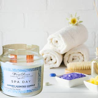 Signature Luxury Candle, Spa Day for wholesale by West Rose Signature Candle Collection