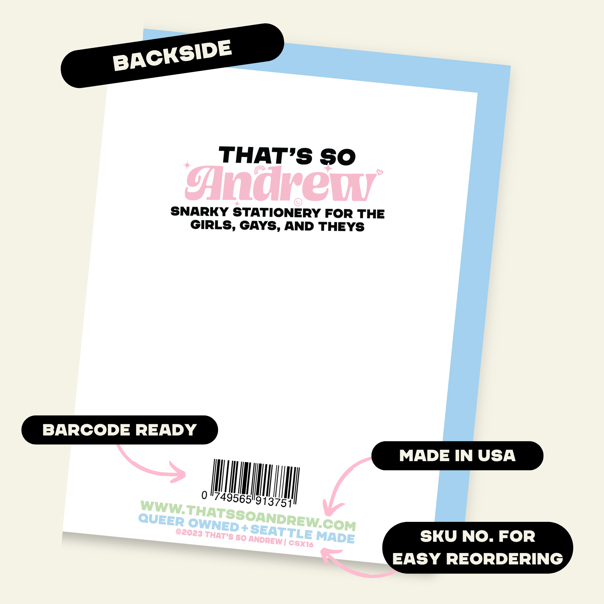 That’s So Andrew - Wholesale Everyday Greeting Card - You Fuck Great | Funny and Dirty Adult Greeting Card2