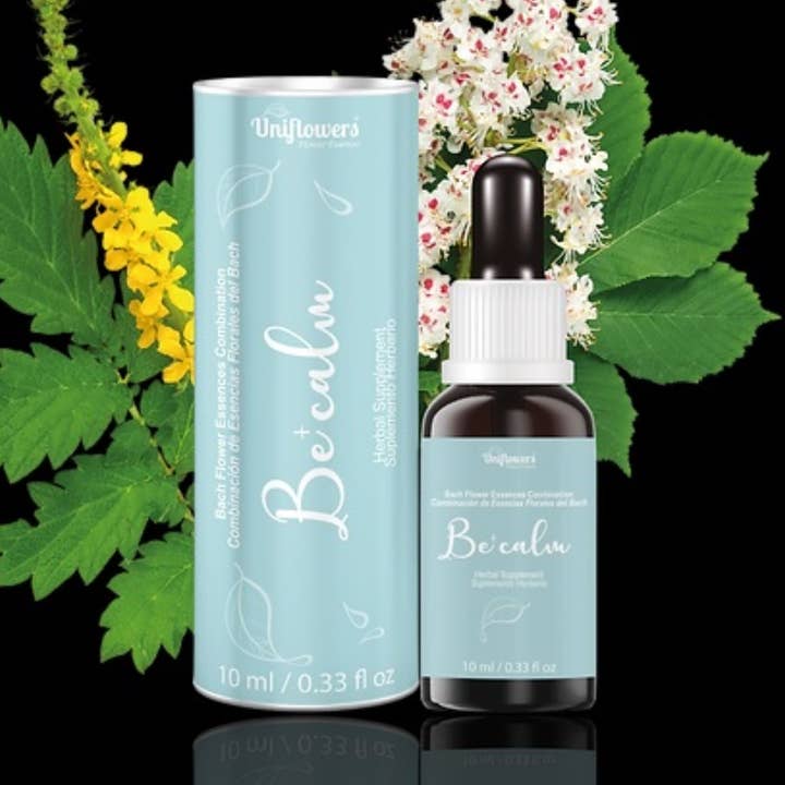 Be+Calm Bach Blomsterremedie Klar til brug for engroshandel hos UNIFLOWERS USA LLC