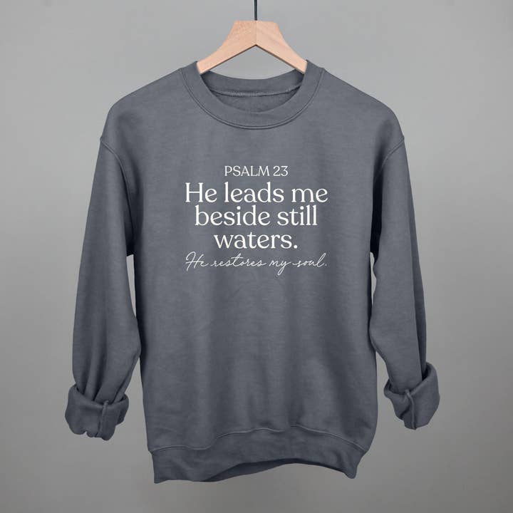 Ivy + Cloth - Wholesale Screen Printed T-Shirt - Women's - Psalm 23 He Restores My Soul6