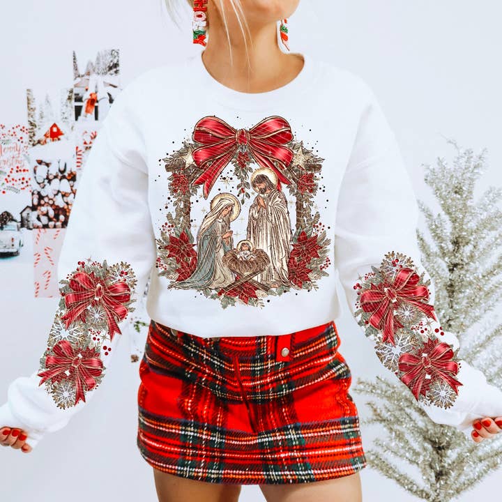 Birth of Jesus DTF Transfer | Trendy Christmas DTF Transfer | Ready to Press | High Quality DTF Transfers | Fast Shipping for wholesale by Red Dirt Transfers