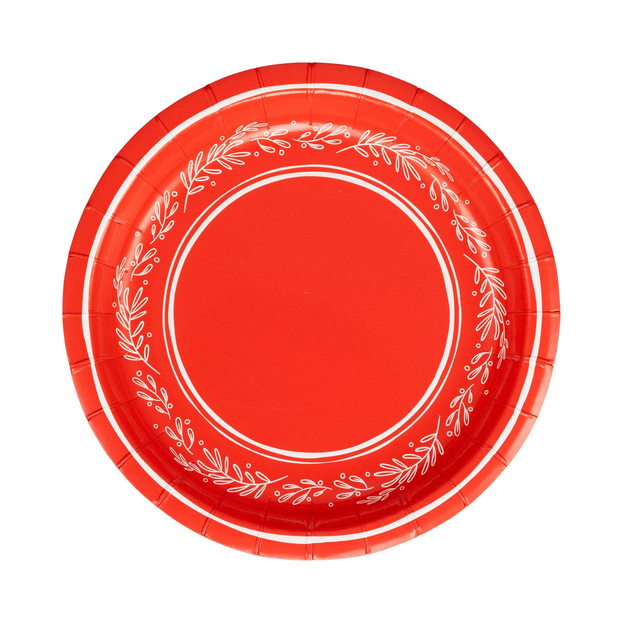 My Mind’s Eye - Wholesale Disposable Plate - PEM1240 - Red Bough Edge Plate