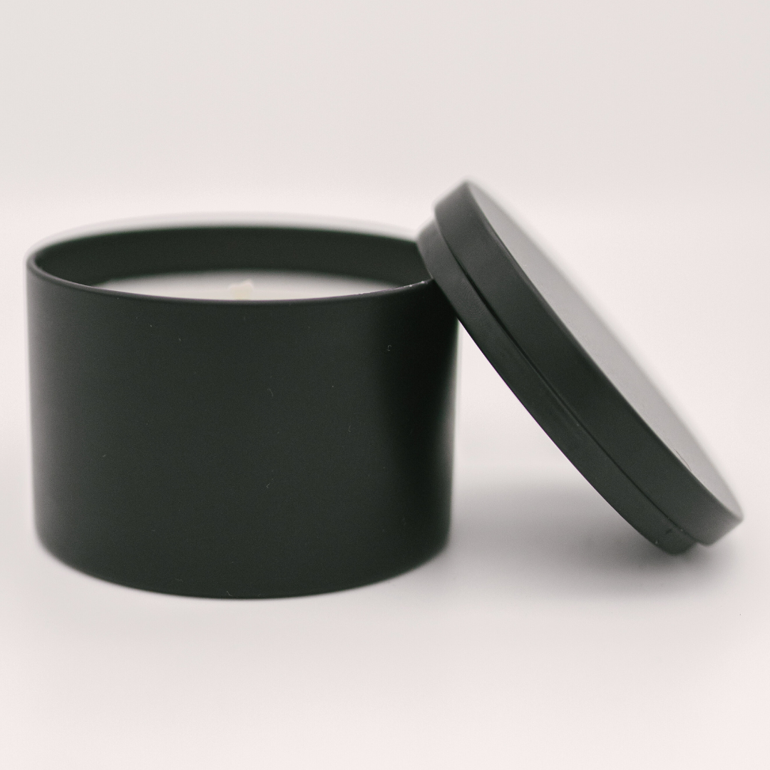 River Birch Candles - Wholesale Reiskaarsen - 8oz Ongemarkeerde Luxe Zwarte Blik Soja Kaars - Eigen Merk6