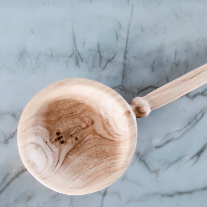 Azizi Life - Wholesale Kitchen Spoon - Hand Carved Wooden Spoon – Kendal Large Scoop6