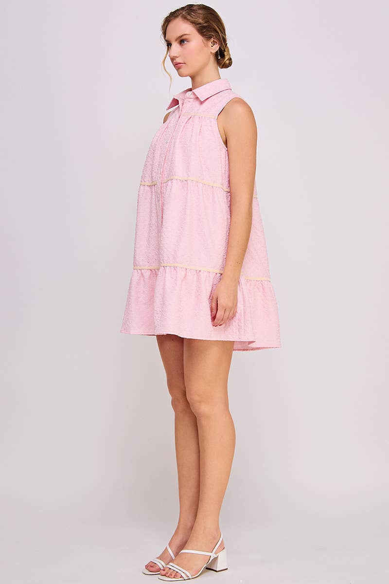 AIBLEE - Venta al por mayor Vestido - Mujer - Vestido mini de vuelo abotonado - Sin mangas19