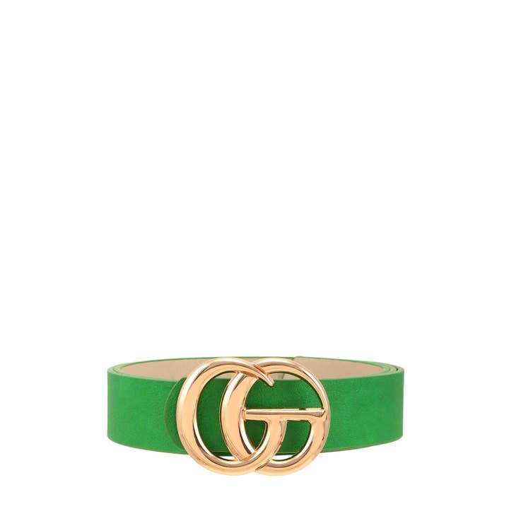 Pink Irene Wholesale - Wholesale Belt - Women's - Classic Faux Leather Belt with GO Buckle