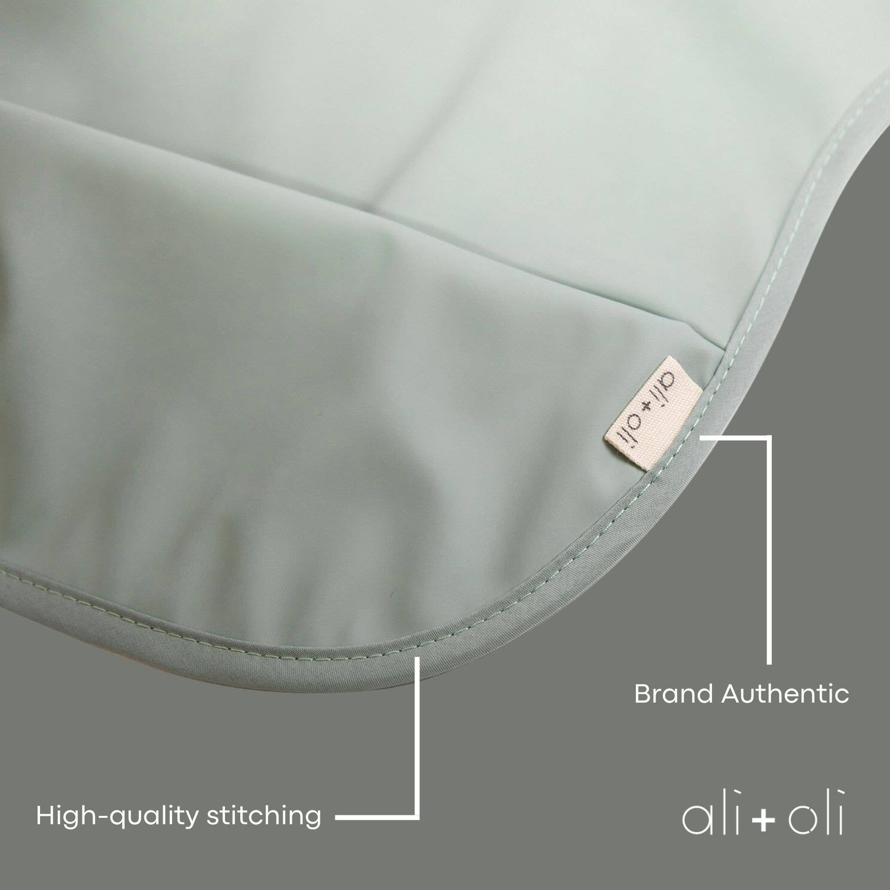 Ali+Oli - Wholesale Baby Bib - Baby - Smock Bib (2-pc) Long & Short Sleeve Set (Dino-Mint)10