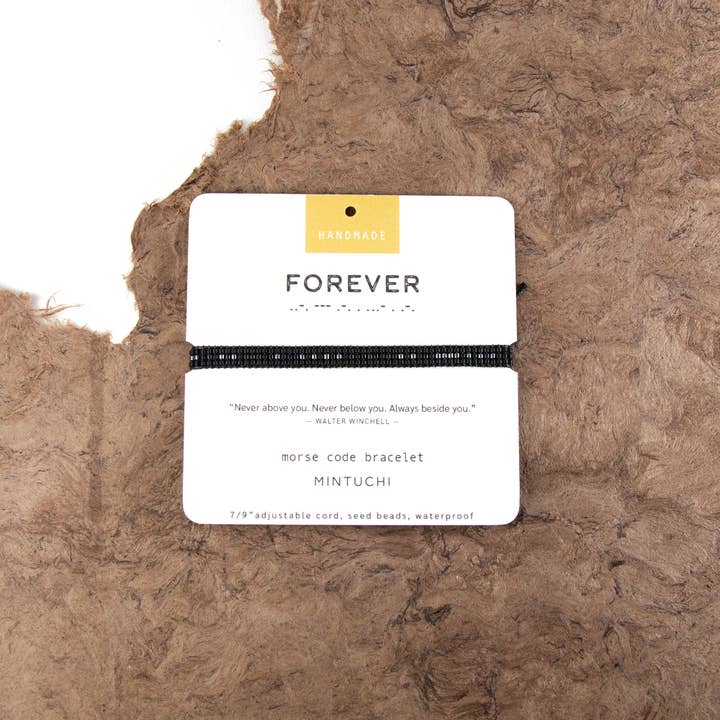 Forever Morse Code Armband Schwarz für den Großhandel von MINTUCHI