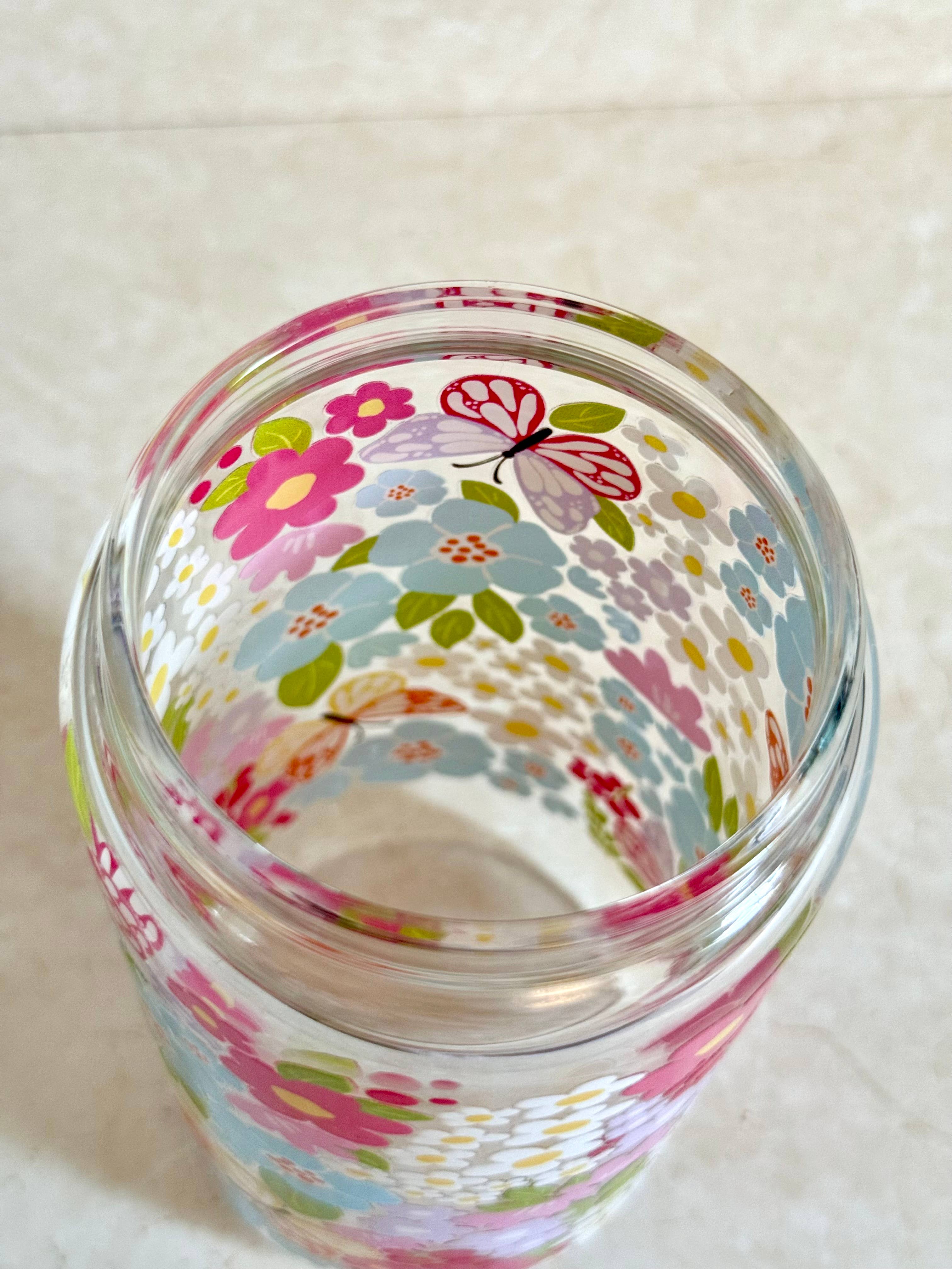 the cute cloud – wholesale Drinking glass/cup – Colorful Garden Glass Tumbler With Bamboo Lid & Glass Straw2