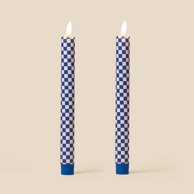 TINKALINK – wholesale Flameless candle – Artic Delft Battenberg Flameless LED Wax Candles
