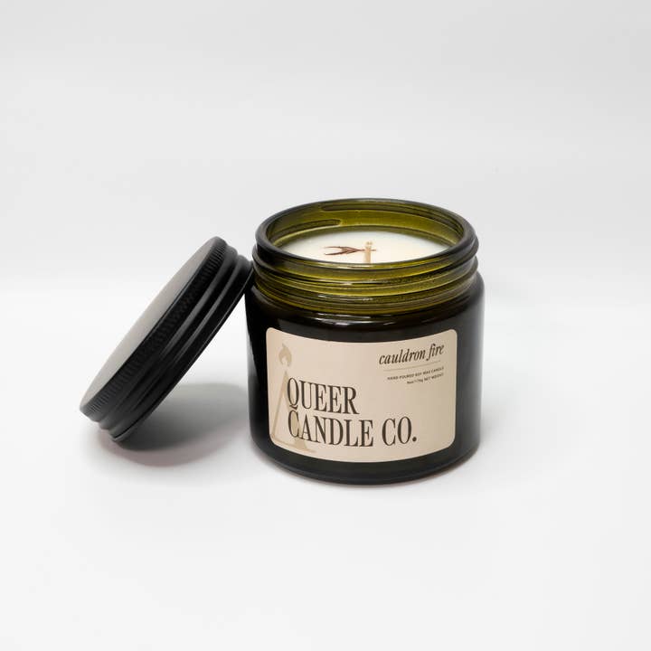Queer Candle Co. - Wholesale Jar/Filled Candle - Cauldron Fire (fall seasonal scent)