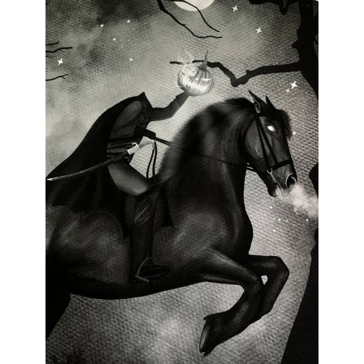 The Enchanted Bruja - Wholesale Art Print - Headless Horseman Spooky print 2