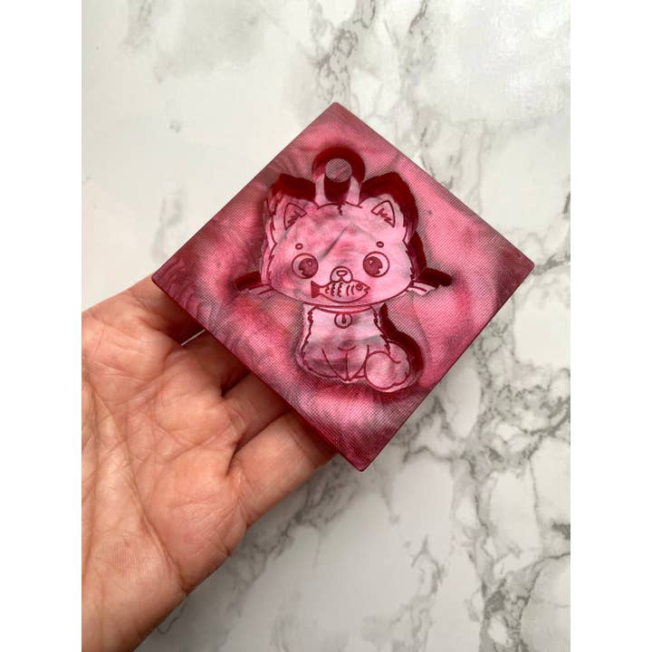 Fishy Kitty, portachiavi in silicone per la vendita all'ingrosso da parte di EllaRaeMouldsVinyls