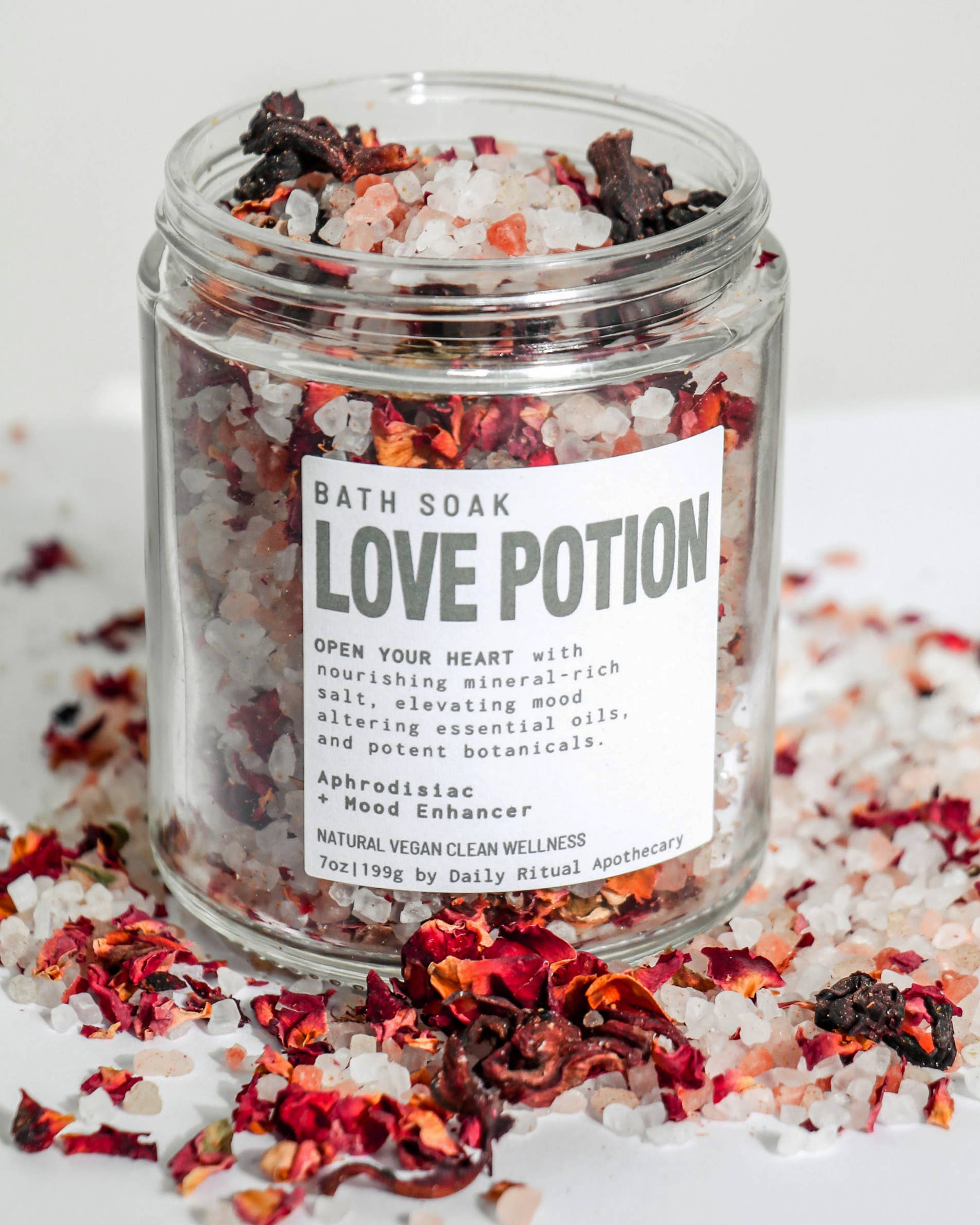 Daily Ritual Apothecary – wholesale Badsalt och skumbad – Love Potion badsalt i glasburk3