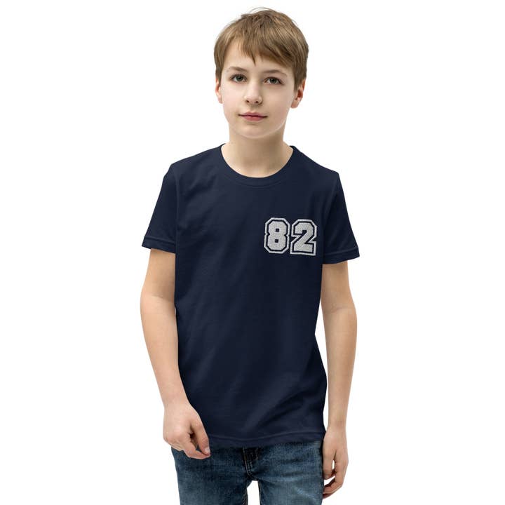 2882Junior™ Pre-Punk-Prep 82 Embroidered Youth Short Sleeve T-Shirt for wholesale by 2882Brand™