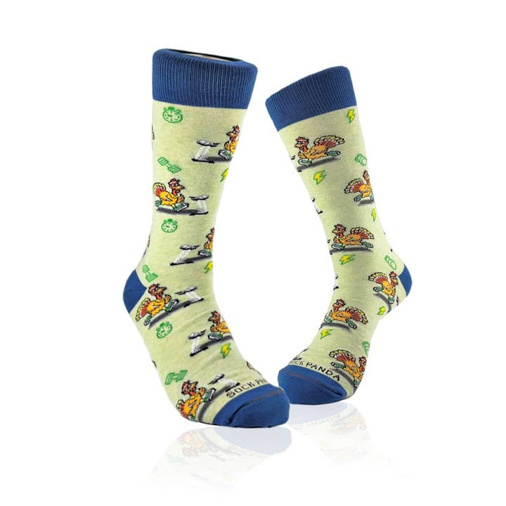Chaussettes de dinde de course de Sock Panda (Adulte Grand) - Course de dinde pour la vente par Sock Panda