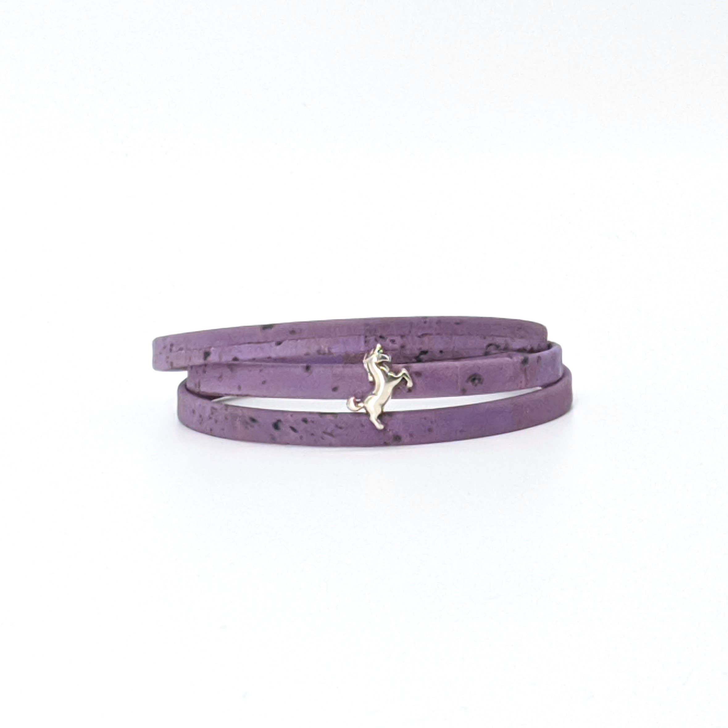 Elisabetta Studio - Wholesale Bangle Bracelet - Unicorn - Triple Wrap Cork Bracelet5