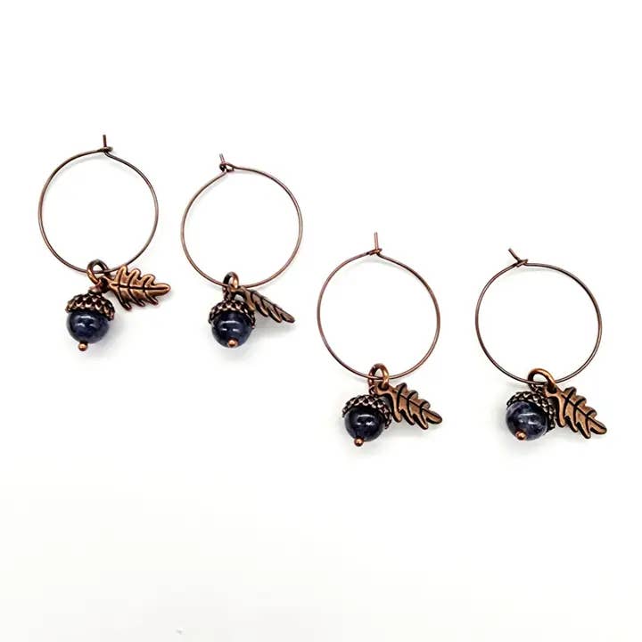 MergingMetals - Wholesale Dangle Earrings - Gemstone Acorn Earrings 14