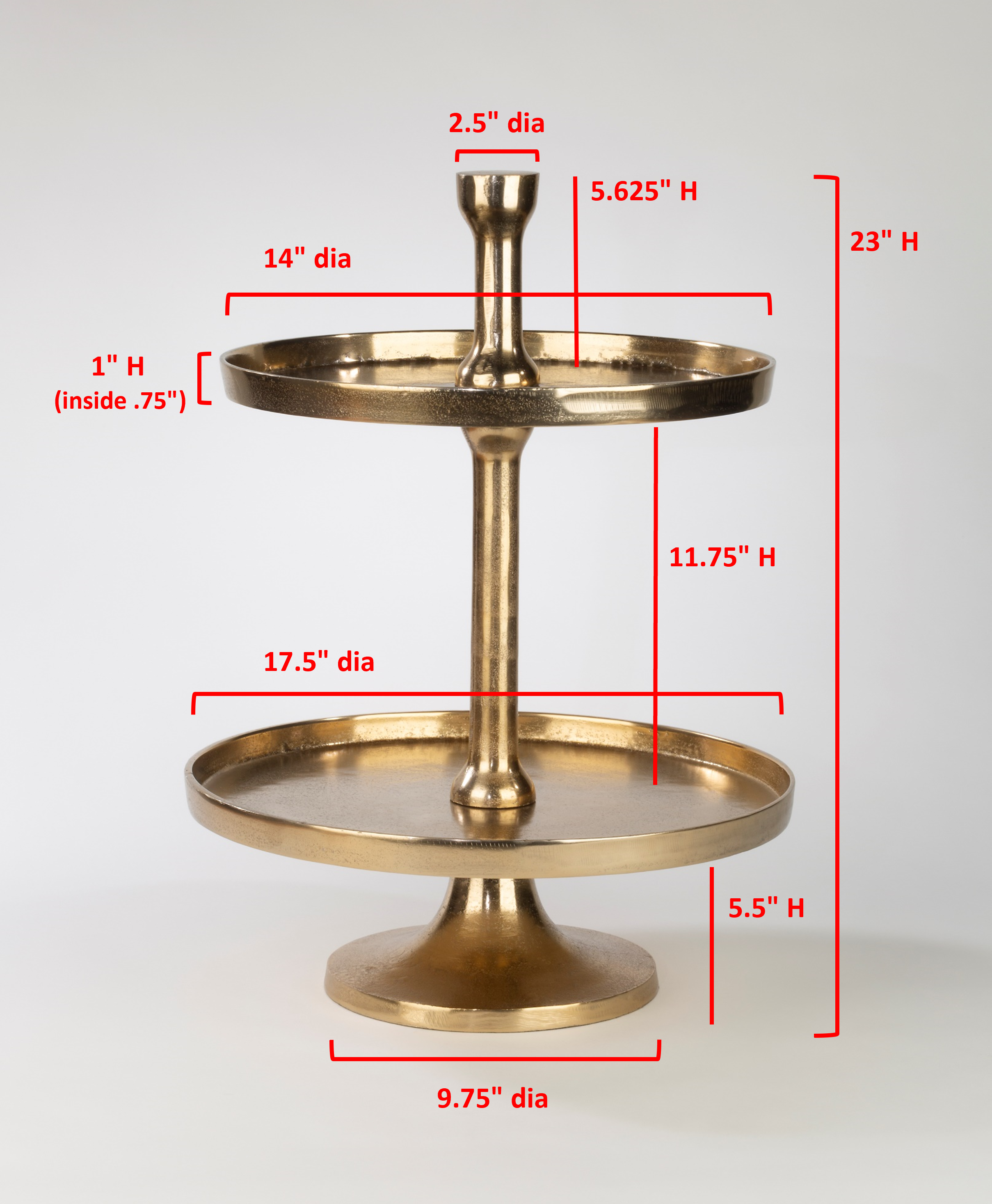 Tripar International - Venta al por mayor Bandejas decorativas - Soportes escalonados - Redondo10