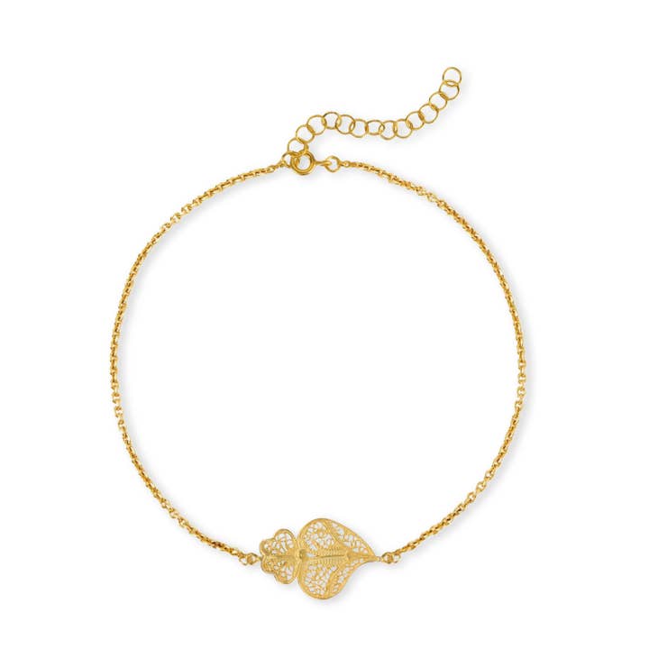 Armband Hjärta av Viana i Guldpläterad Silver för wholesale av PORTUGAL JEWELS