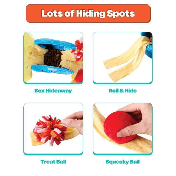 LUFTPETS - Wholesale Pet Plush Toy - Dog - Pasta Snuffle Toy for Dogs – Crinkly & Squeaky Enrichment 4