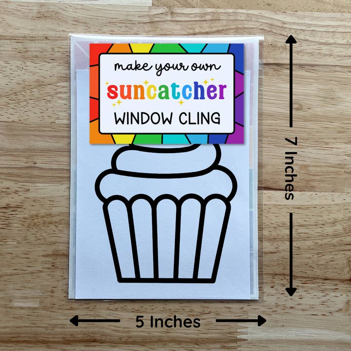 Calenlou Crafts - Wholesale DIY Craft Kit - Kids - Cupcake Suncatcher Sticker Craft Kits for Kids4