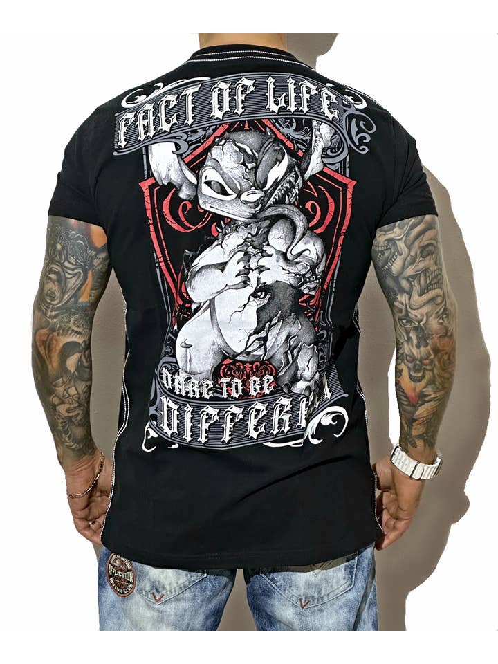 Fact of Life – Großhandel T-Shirt mit Siebdruck – Herren – Fact of Life T-Shirt “Different” TS-63 black