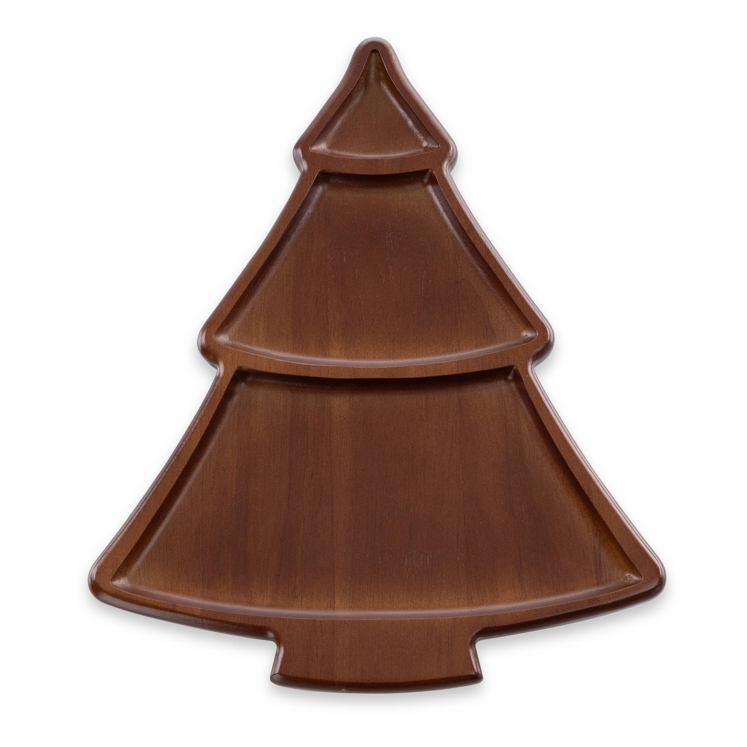 Stained Parawood Christmas Tree Reversible Serving Tray - Charcuterie Board for wholesale on Faire3