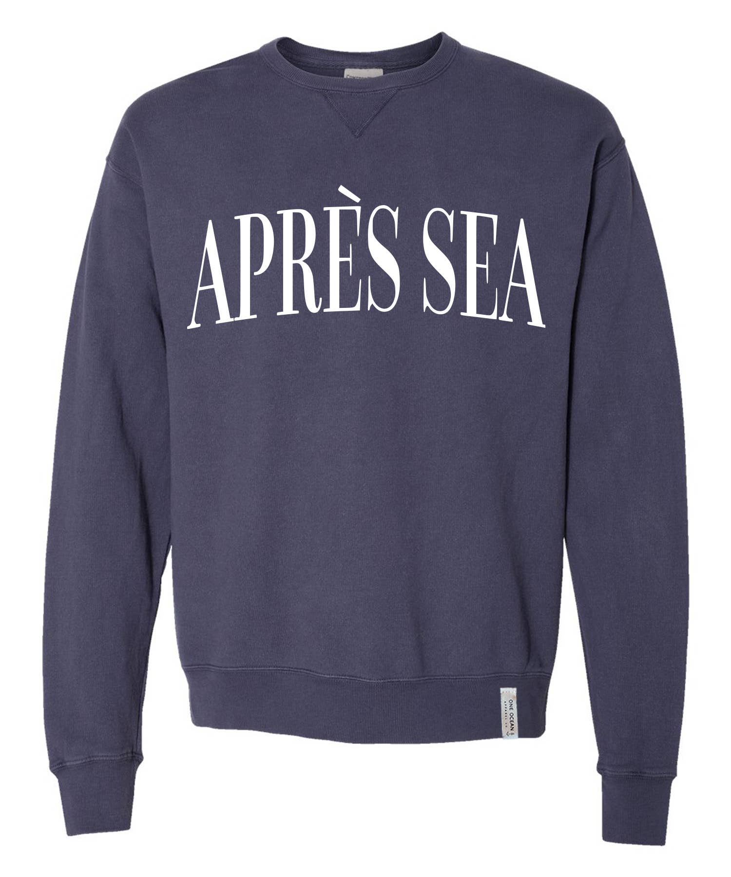 One Ocean Apparel Co.. - Wholesale Graphic Sweatshirt - Unisex - APRES SEA Crewneck - CUSTOM COLORS8