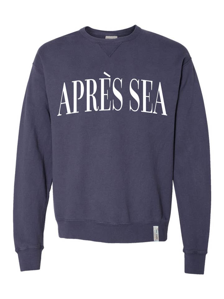 One Ocean Apparel Co.. - Wholesale Graphic Sweatshirt - Unisex - APRES SEA Crewneck - CUSTOM COLORS8