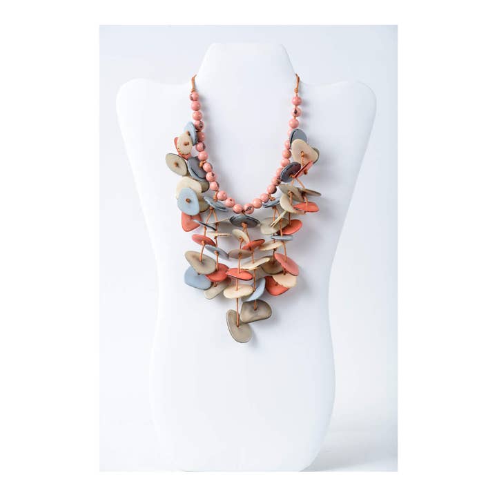 TaguArtsy - Wholesale Pendant/Charm Necklace - Ivy cascading tagua necklace Assorted Colors1