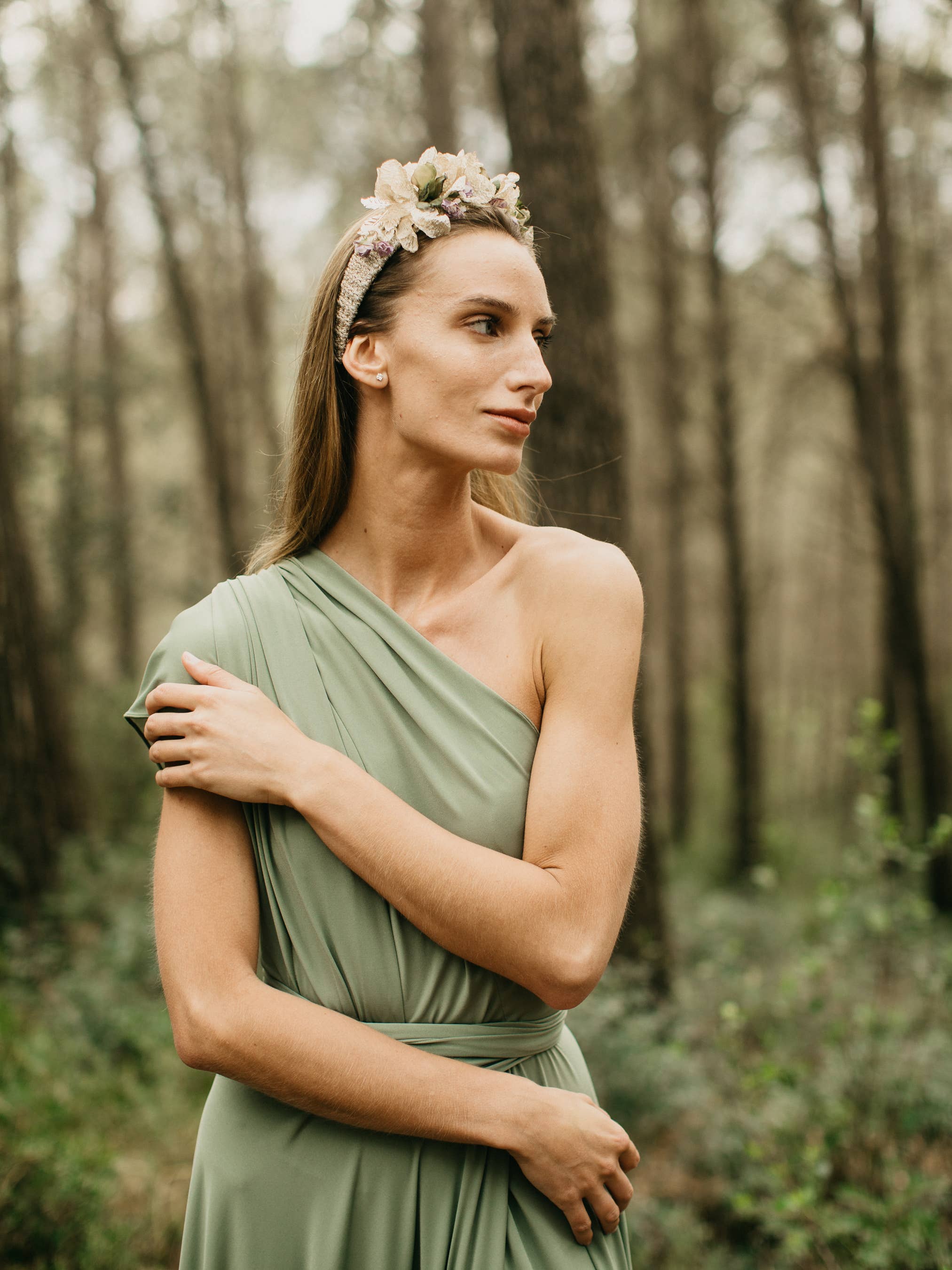 CEYLAN BCN - Vendita all'ingrosso Camicetta - Donna - Top a fascia in jersey satinato semilucido morbido - Taglia Unique & Curvy2