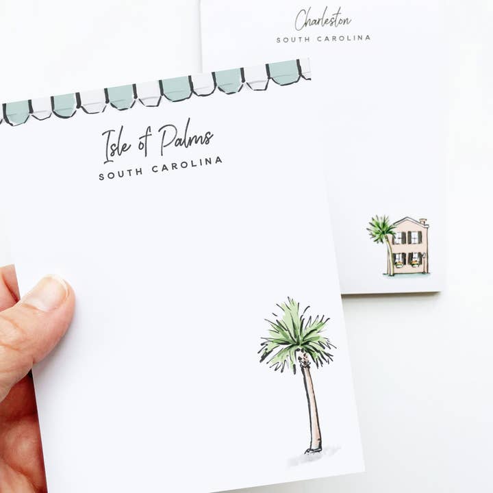 Texture Design Co - Wholesale Notepad - Sherbet Painted Streets - The Isle of Palms Notepad