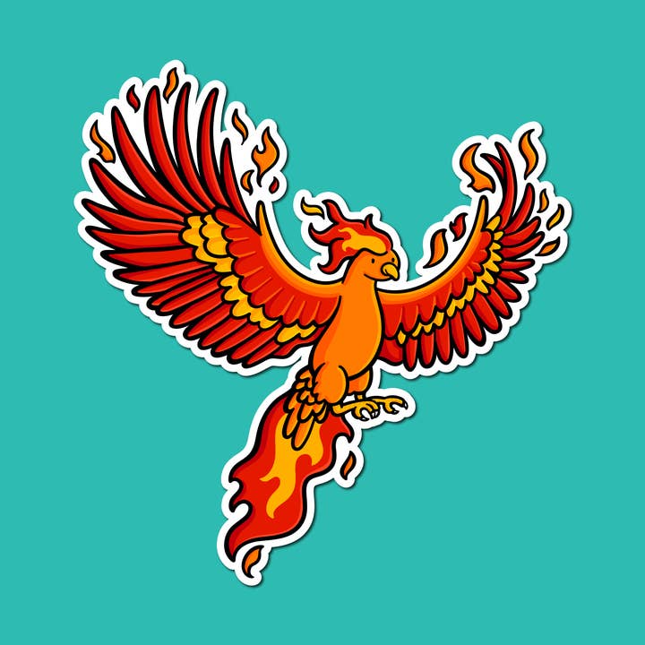 Phoenix Vinyl Sticker for wholesale by Shop Emily M