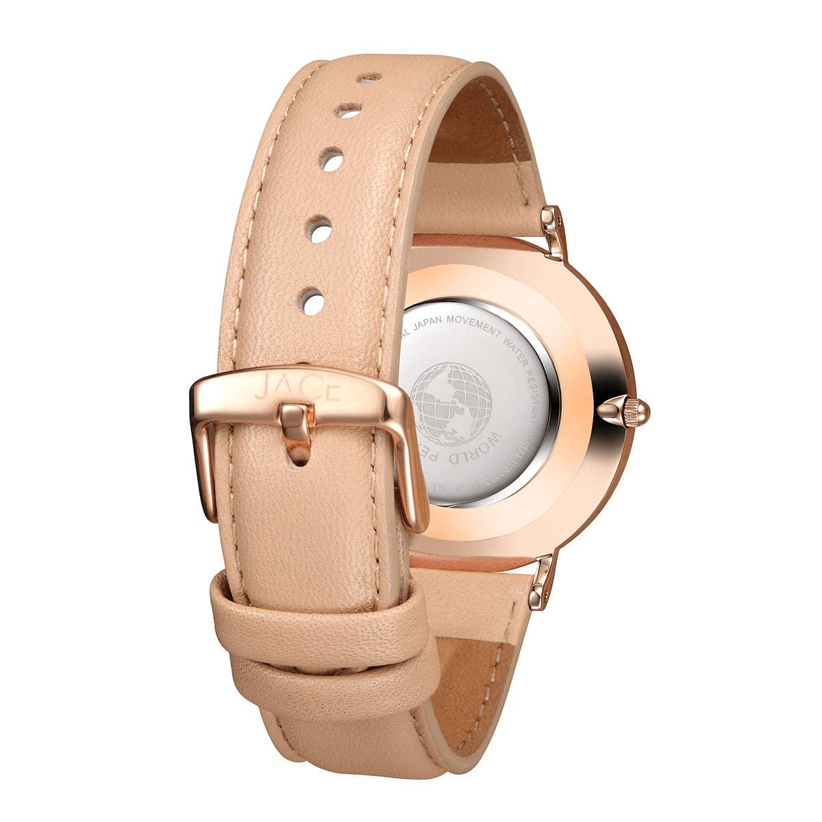 JACE LADIES “ZURICH” PINK LEATHER deals BAND STRAP WATCH