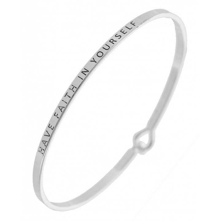 FR4396 HAVE FAITH IN YOURSELF_Bracciale con messaggio da 3 mm per la vendita all'ingrosso da parte di 0011 PREMIERE