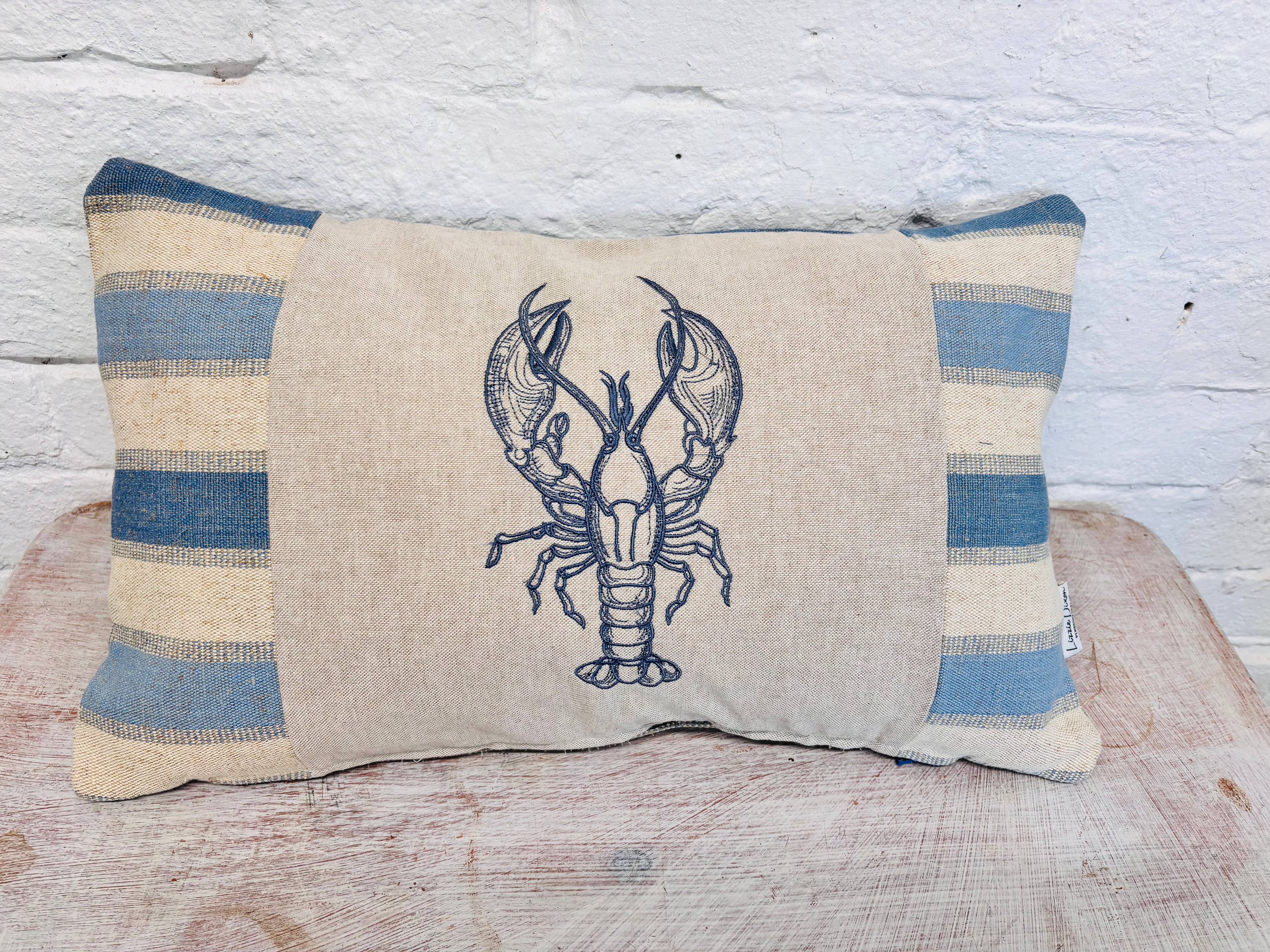 Lizzie Dixon Designs - Wholesale Throw/Decorative Pillow - Lobster Cushion striped long cushion-(limited edition)0