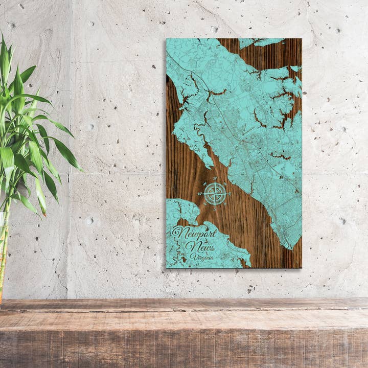 Fire and Pine Wood Maps - Wholesale Map - Virginia: Newport News Street Map