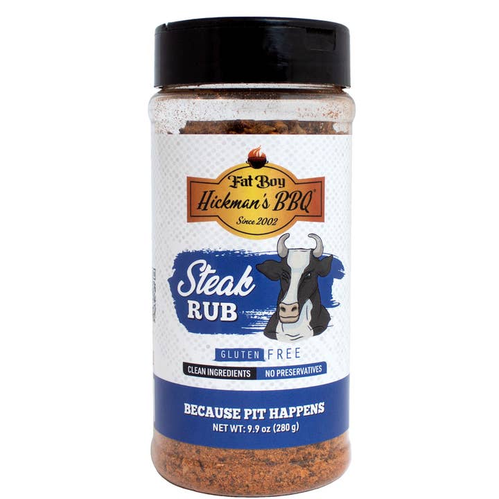 Fat Boy Natural BBQ & Hickman's BBQ - Wholesale Rub - Steak Gluten Free Natural BBQ Rub 9.9 oz