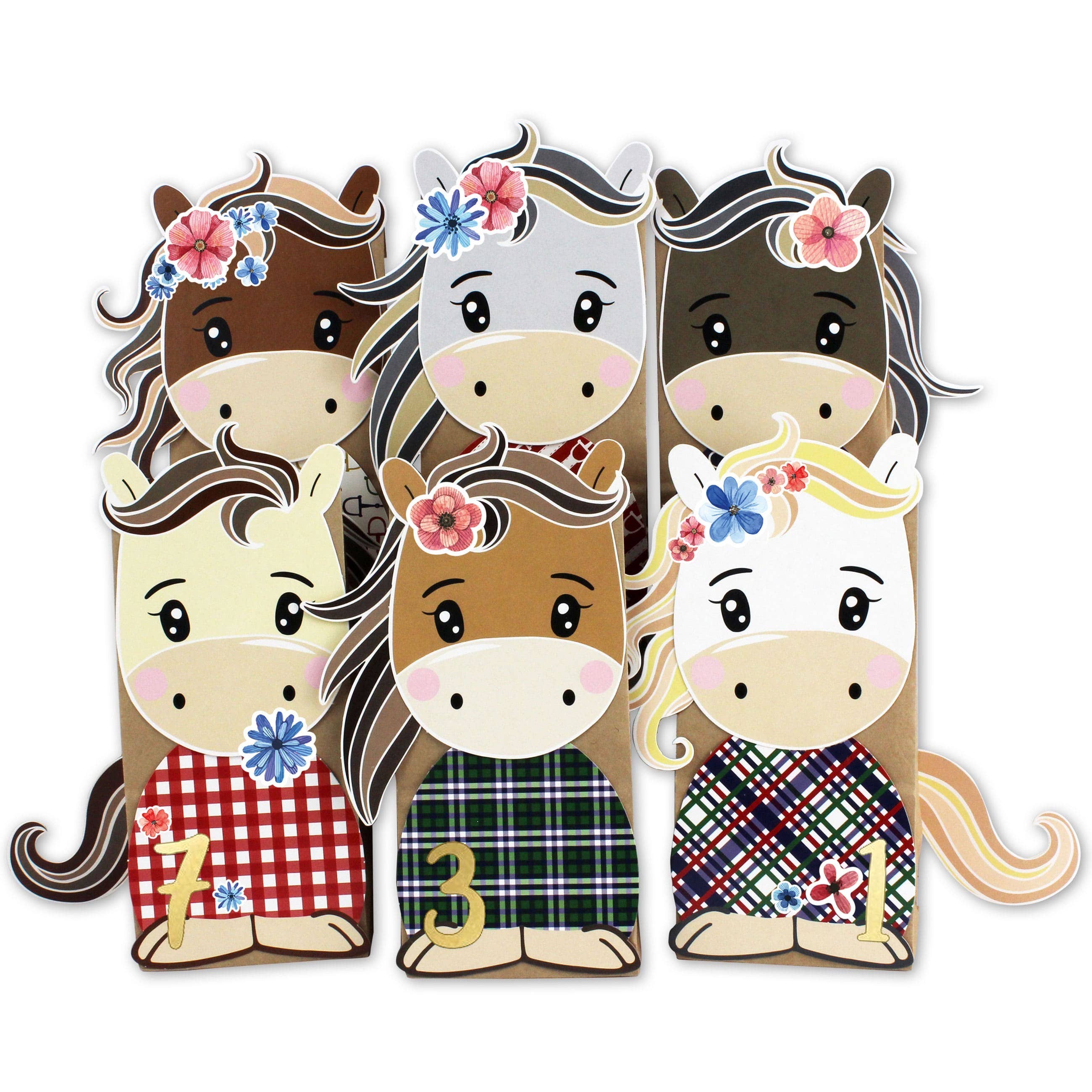 Papierdrachen – Großhandel Adventskalender – Adv Motiv gestanzt - Pferdekalender0